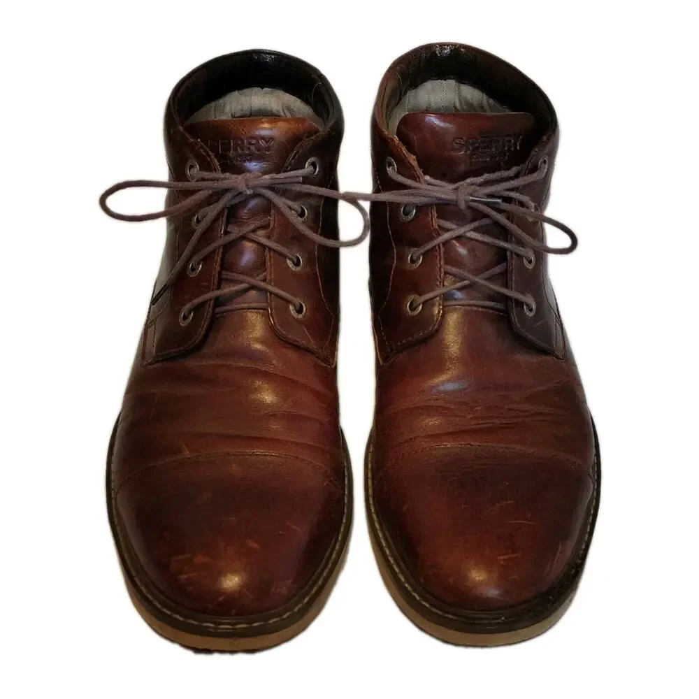 Sperry Top Sider Commander Chukka Brown Size 11.5 M Leather Boots